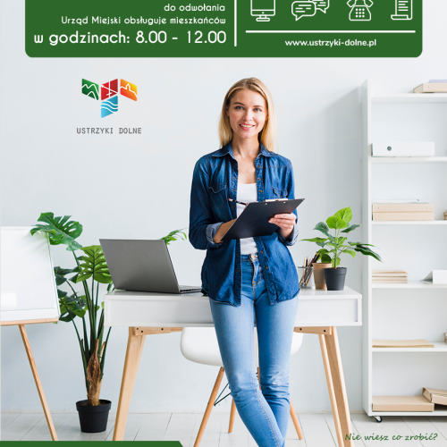 Skrócone godziny przyjęć Urzędu Miejskiego w Ustrzykach Dolnych